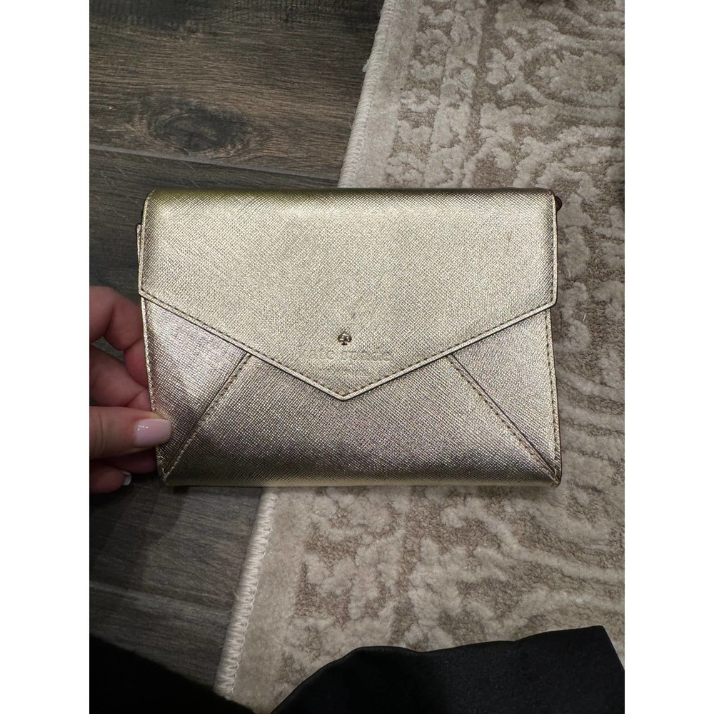 Kate Spade Gold Metallic Crossbody Clutch bag - Picture 2 of 4